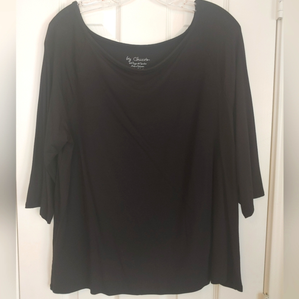Chicos SZ 3 Black Knit Tunic (16)
